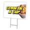 Signmission Corn In A Cup Yard Sign & Stake outdoor plastic coroplast window, C-2436 Corn In A Cup C-2436 Corn In A Cup - alternate 1